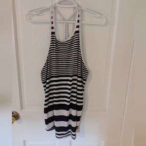 Burm Boot Camp Black and White Striped Women's Tank Top